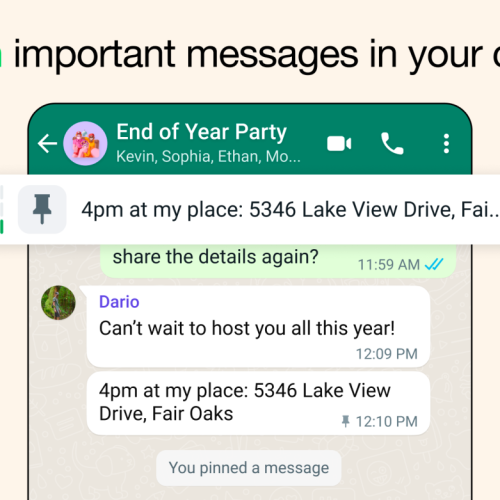 WhatsApp agora permite fixar até três mensagens em um...